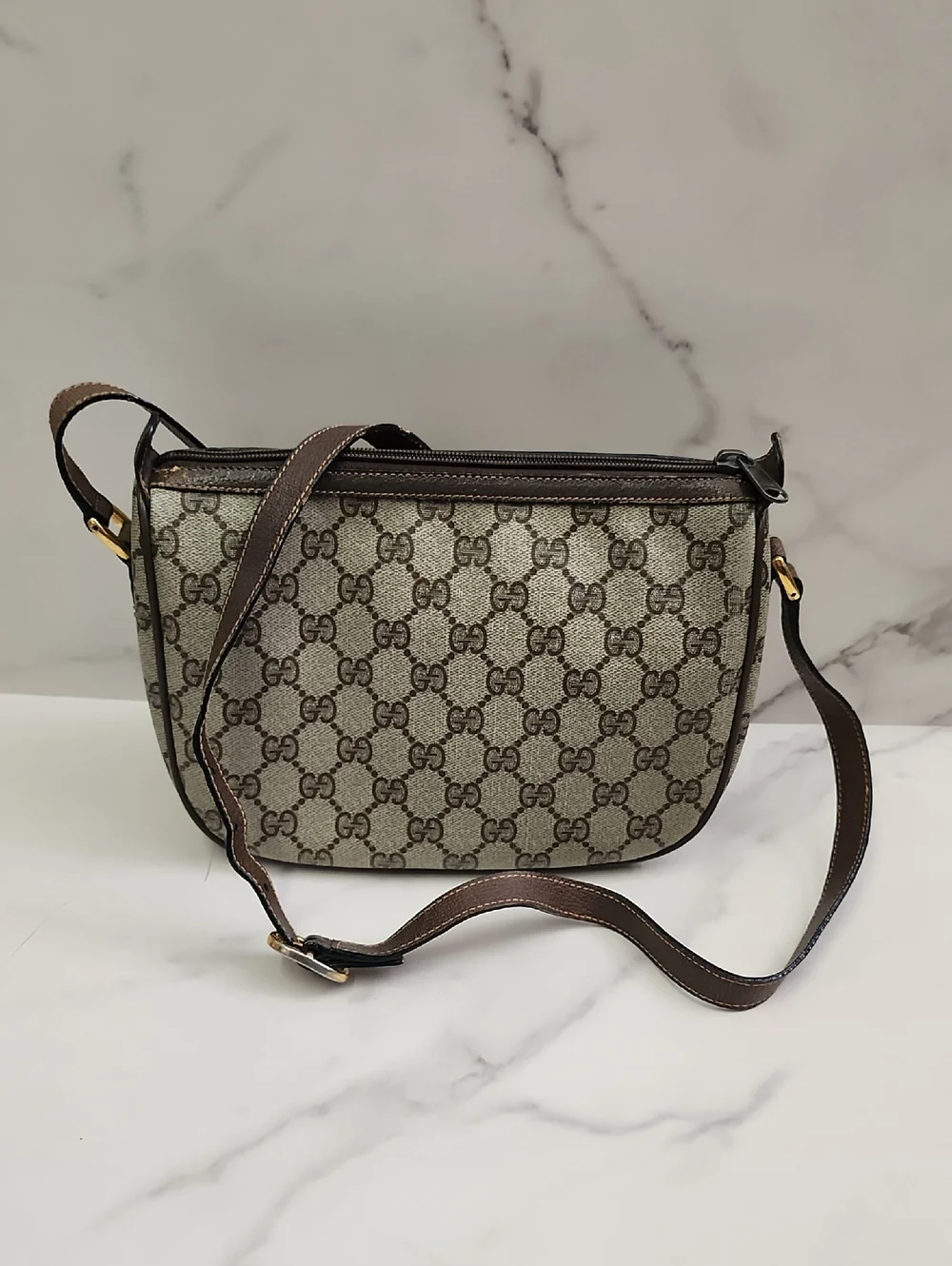 Authentic Vintage Gucci Canvas Sherry Line Shoulder Bag With Digital COA - Picture 3 of 15